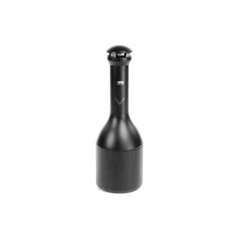 Rubbermaid FG9W3300BLA Infinity Black Traditional Free Standing Cigarette Receptacle - [DefendUse.com] - FG9W3300BLA - Smoking/C