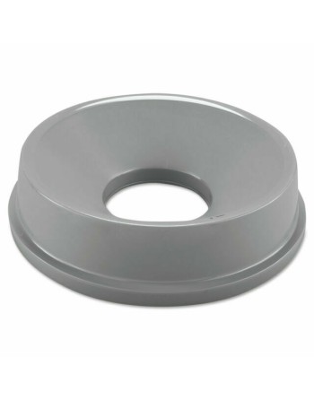 Rubbermaid FG354800GRAY Untouchable 11 / 22 Gallon Gray Round Trash Can Lid with Funnel Top - [Cleaning Supplies Canada Discount