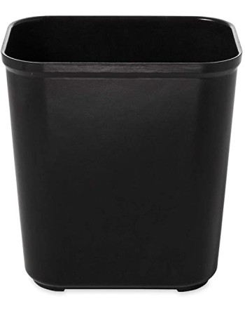Rubbermaid FG254300BLA 28 Qt. / 7 Gallon Black Rectangular Fire Resistant Medical Wastebasket - [Cleaning Supplies Canada Discou