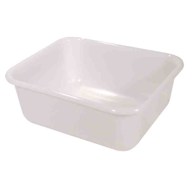 Rubbermaid FG369000WHT 14" x 12" x 5" White High Density Polyethylene Food Storage Box / Undercounter Bus Tub - [DefendUse.com] 