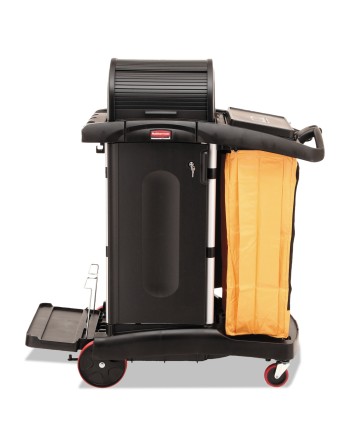 Rubbermaid® FG9T7500BLA High Security Janitor Cart - Black - [DefendUse.com] - FG9T7500BLA - Janitor Carts
