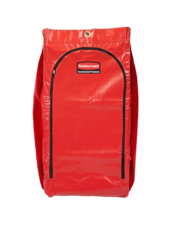 Janitorial Cleaning Cart Vinyl Bag - 34G High Capacity - Red[9T93/9T93-01], Each - [Cleaning Supplies Canada Discounts] - 196688