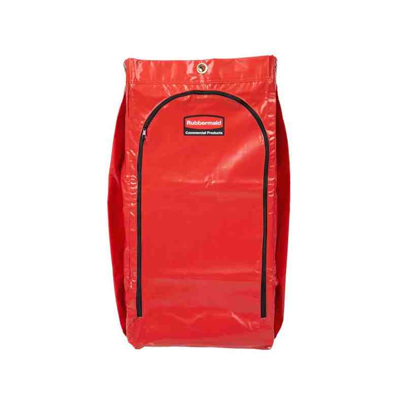 Janitorial Cleaning Cart Vinyl Bag - 34G High Capacity - Red[9T93/9T93-01], Each - [Cleaning Supplies Canada Discounts] - 196688