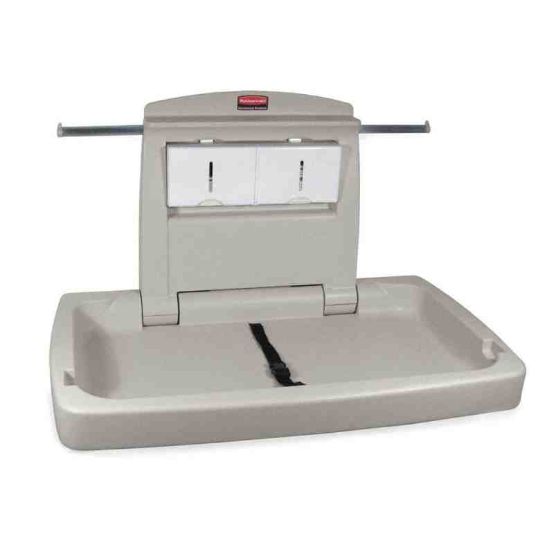 Rubbermaid® Horizontal Baby Changing Station - FG781888LPLAT - [Cleaning Supplies Canada Discounts] - FG781888LPLAT - [DefendUse