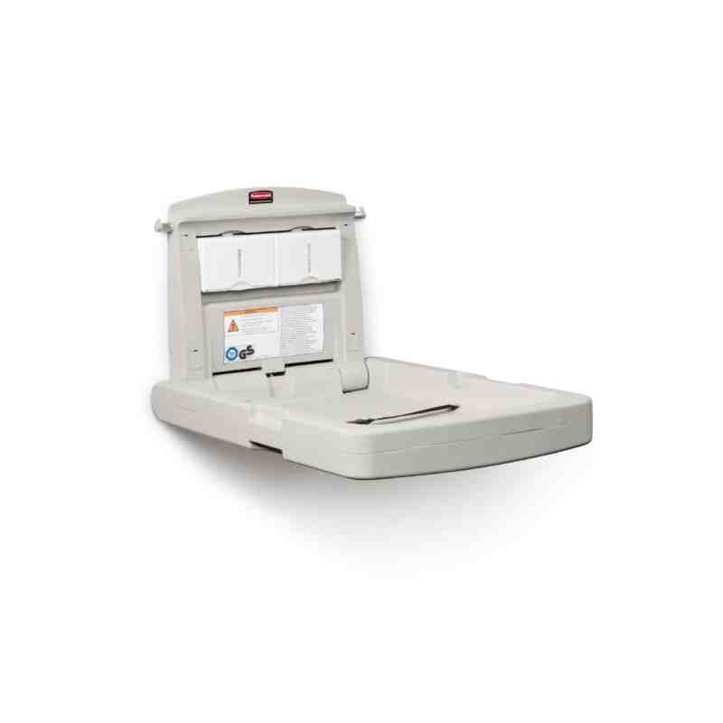 Rubbermaid FG781988LPLAT Vertical Baby Changing Station, 23" L x 34" W x 4" H, Light Platinum ( - [DefendUse.com] - FG781988LPLA