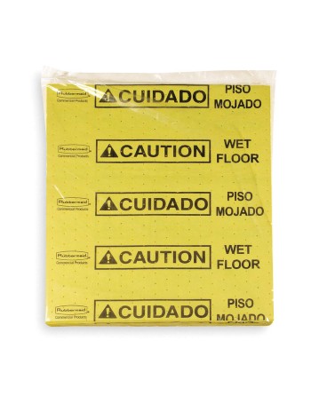 Rubbermaid FG425200YEL Over-The-Spill 18" x 16" Yellow Large Absorbent Pad - 25/Pack - [Cleaning Supplies Canada Discounts] - FG