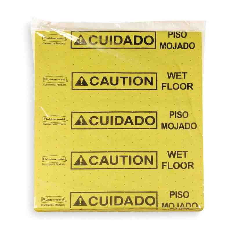 Rubbermaid FG425200YEL Over-The-Spill 18" x 16" Yellow Large Absorbent Pad - 25/Pack - [Cleaning Supplies Canada Discounts] - FG