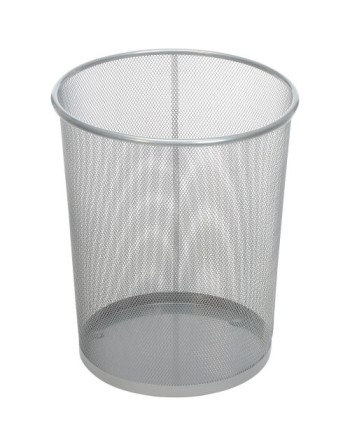 Rubbermaid Commercial Steel Mesh Wastebasket, Round, 5 gal, Silver (WMB20SLV),  6 / CS - [DefendUse.com] - FGWMB20SLV - Vanity W