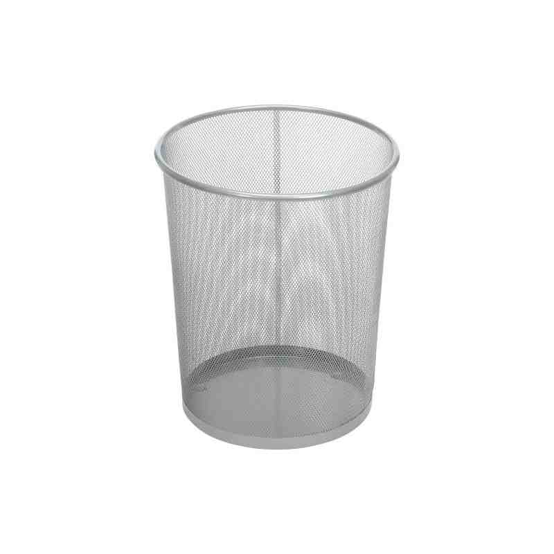 Rubbermaid Commercial Steel Mesh Wastebasket, Round, 5 gal, Silver (WMB20SLV),  6 / CS - [DefendUse.com] - FGWMB20SLV - Vanity W