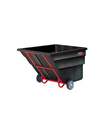 Rubbermaid FG103600BLA Black 2.0 Cubic Yard Tilt Truck / Trash Cart (2300 lb.) - [Cleaning Supplies Canada Discounts] - FG103600