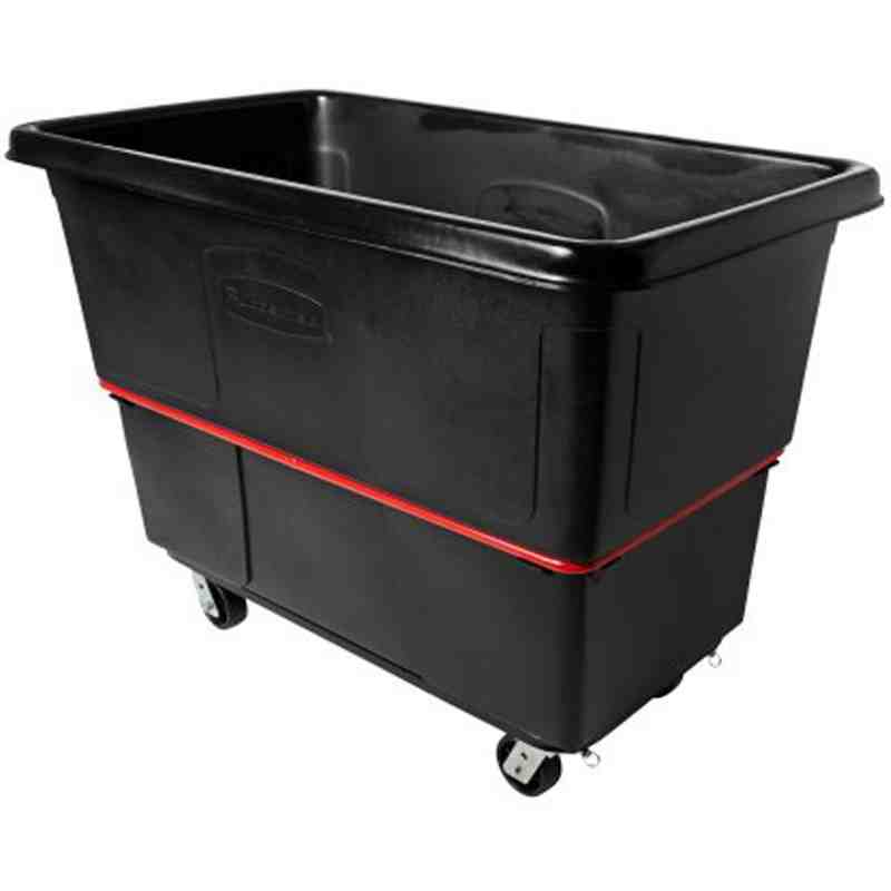 Rubbermaid FG472700BLA Black 27 Cu. Ft. Utility Cube Truck (1200 lb.) - [Cleaning Supplies Canada Discounts] - FG472700BLA - [De