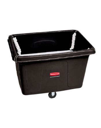 Rubbermaid FG472741BLA Black 27 Cu. Ft. Towable Trainable Utility Cube Truck (1200 lb.) - [Cleaning Supplies Canada Discounts] -
