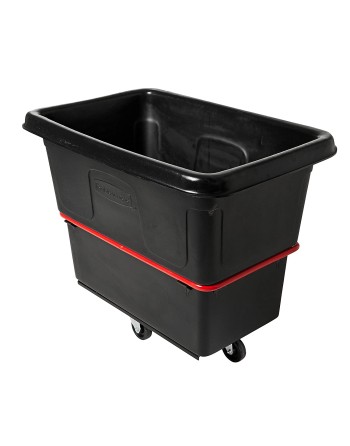 Rubbermaid FG471200BLA Black 12 Cu. Ft. Utility Cube Truck (800 lb.) - [Cleaning Supplies Canada Discounts] - FG471200BLA - [Def