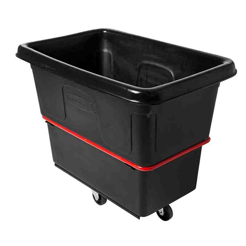 Rubbermaid FG471200BLA Black 12 Cu. Ft. Utility Cube Truck (800 lb.) - [Cleaning Supplies Canada Discounts] - FG471200BLA - [Def