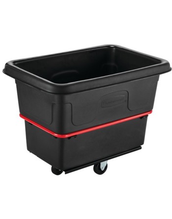 Rubbermaid FG470800BLA Black 8 Cu. Ft. Utility Cube Truck (700 lb.) - [Cleaning Supplies Canada Discounts] - FG470800BLA - [Defe