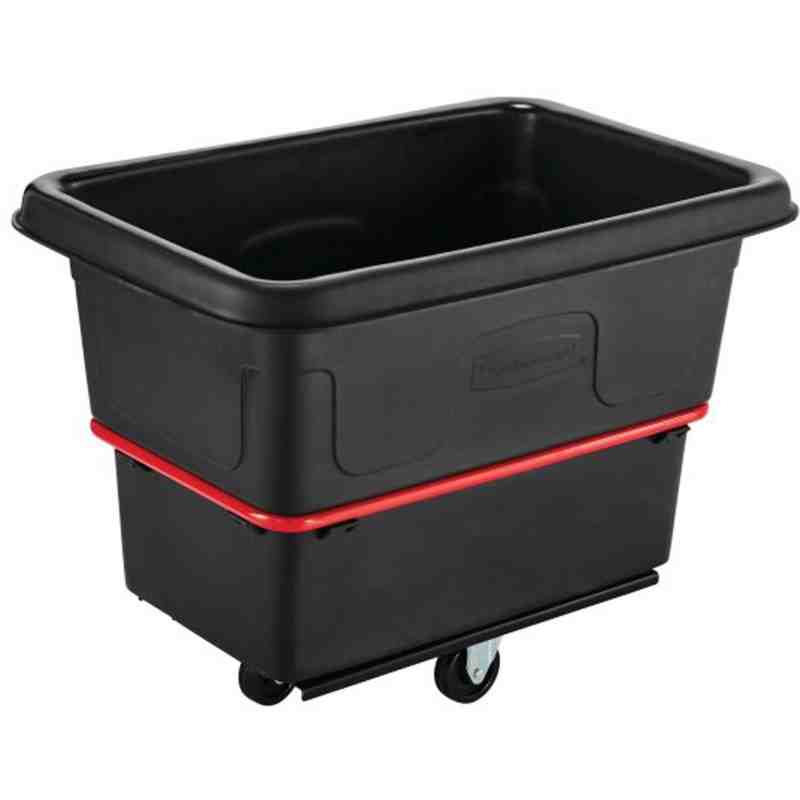 Rubbermaid FG470800BLA Black 8 Cu. Ft. Utility Cube Truck (700 lb.) - [Cleaning Supplies Canada Discounts] - FG470800BLA - [Defe