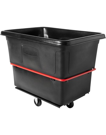 Rubbermaid FG472000BLA Black 20 Cu. Ft. Utility Cube Truck (1200 lb.) - [Cleaning Supplies Canada Discounts] - FG472000BLA - [De