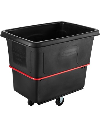 Rubbermaid FG471600BLA Black 16 Cu. Ft. Utility Cube Truck (1000 lb.) - [Cleaning Supplies Canada Discounts] - FG471600BLA - [De