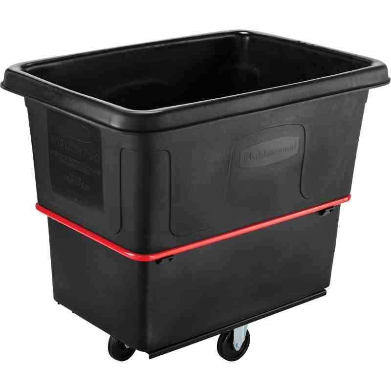 Rubbermaid FG471600BLA Black 16 Cu. Ft. Utility Cube Truck (1000 lb.) - [Cleaning Supplies Canada Discounts] - FG471600BLA - [De