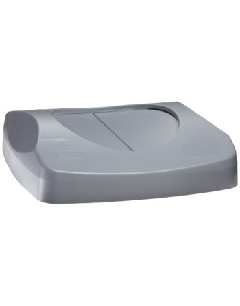 Rubbermaid FG2689-88GRAY Untouchable 92 Qt. / 23 Gallon Gray Square Trash Can Lid - [Cleaning Supplies Canada Discounts] - FG268