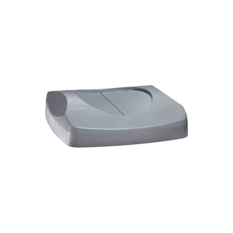 Rubbermaid FG2689-88GRAY Untouchable 92 Qt. / 23 Gallon Gray Square Trash Can Lid - [Cleaning Supplies Canada Discounts] - FG268