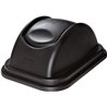 Rubbermaid FG306600BLA Untouchable 28 Qt. / 7 Gallon Black Rectangular Soft Wastebasket Dome Swing Lid