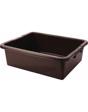 Rubbermaid FG335192BRN 21 1/2" x 17" x 7" Brown High Density Polyethylene Bus Tub - [DefendUse.com] - FG335192BRN - Totes / Bins
