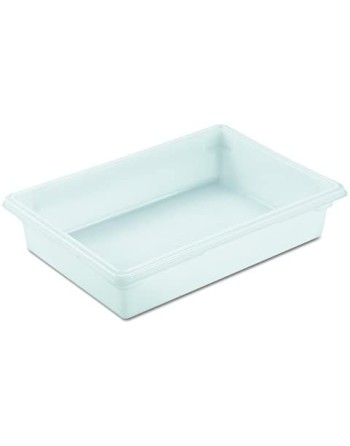 Rubbermaid FG350800WHT White Polyethylene Food Storage Box - 26" x 18" x 6" - [DefendUse.com] - FG350800WHT - Food Storage