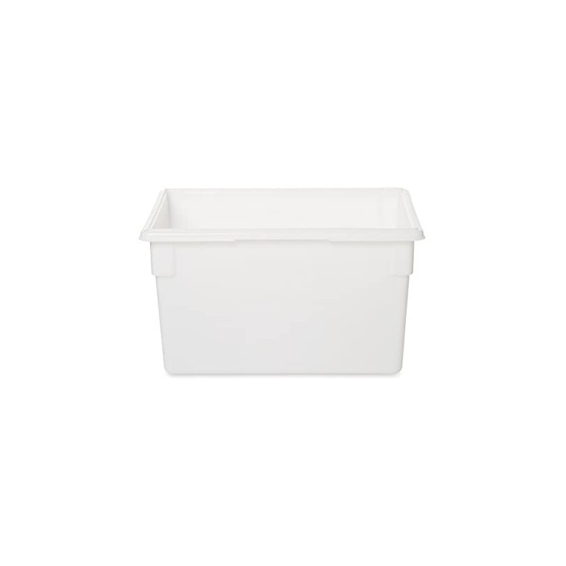 Rubbermaid FG350100WHT White Polyethylene Food Storage Box - 26" x 18" x 15" - [DefendUse.com] - FG350100WHT - Food Storage