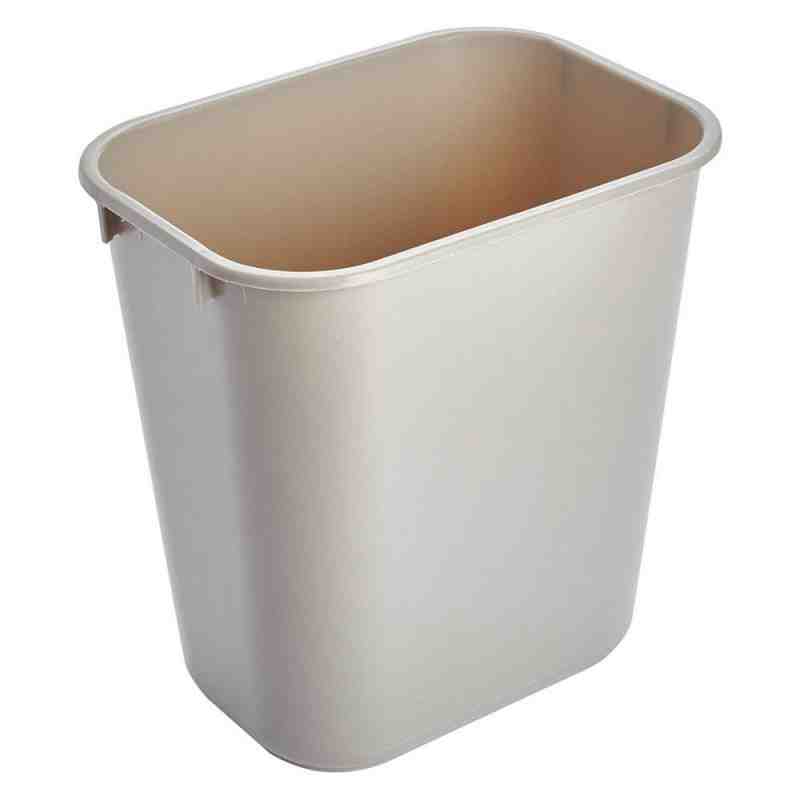 Rubbermaid FG295500BEIG 13 Qt. / 3.25 Gallon Beige Rectangular Wastebasket / Trash Can - [Cleaning Supplies Canada Discounts] - 