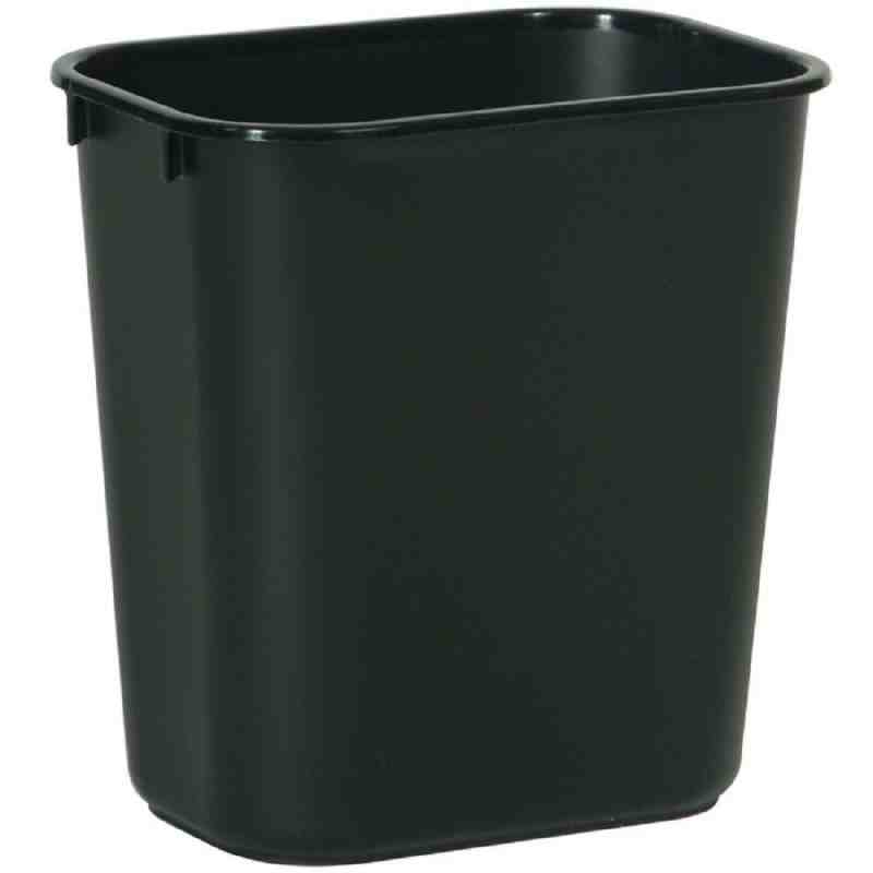 Rubbermaid FG295500BLA 13 Qt. / 3.25 Gallon Black Rectangular Wastebasket / Trash Can - [Cleaning Supplies Canada Discounts] - F