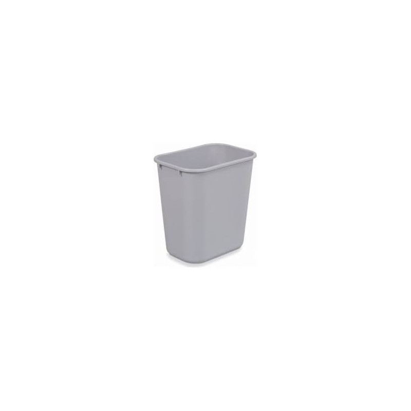 Rubbermaid FG295500BLA 13 Qt. / 3.25 Gallon Black Rectangular Wastebasket /  Trash Can