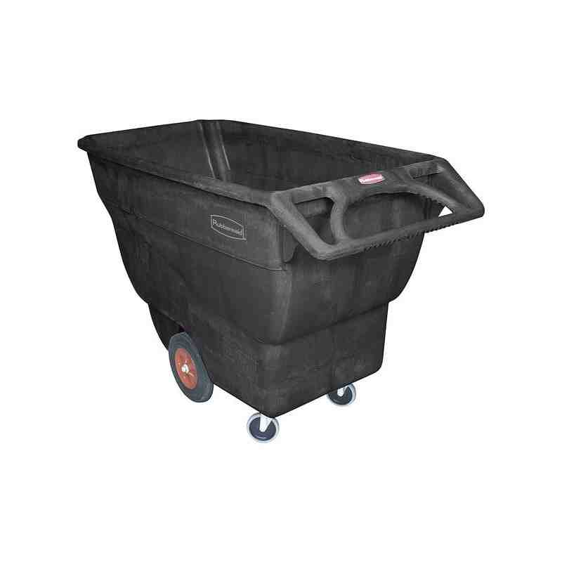 Rubbermaid FG9T1600BLA Tilt Truck, 1 Cubic Yard, Black - [DefendUse.com] - FG9T1600BLA - Tilt Trucks