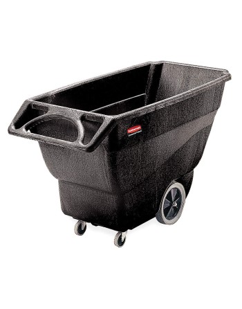 Rubbermaid Commercial HDPE Box Cart with Steering Wheel, 600-Pound Capacity, Black (FG101100BLA) - [Cleaning Supplies Canada Dis