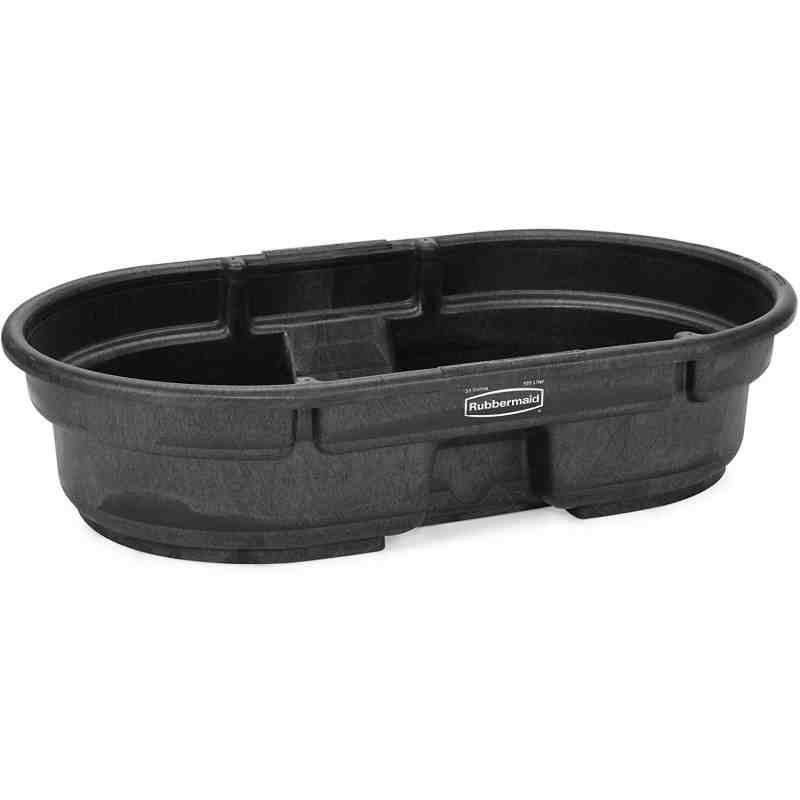 Rubbermaid FG424300BLA 50 Gallon Black Structural Foam Stock Tank - [DefendUse.com] - FG424300BLA - Stock Tank