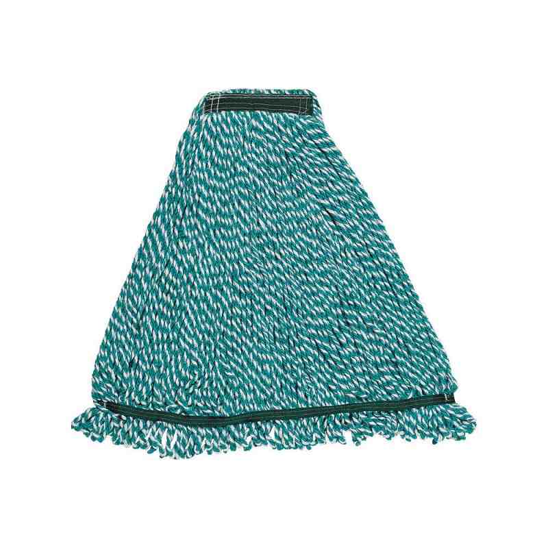 Rubbermaid FGA81206GR00 Web Foot Microfiber 20 oz. Green Wet Mop with 1" Headband - [DefendUse.com] - FGA81206GR00 - Microfiber 