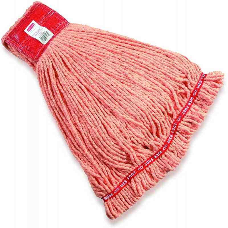 Rubbermaid FGA25306OR00 Web Foot Blend Shrinkless 24 oz. Orange Wet Mop with 5" Headband - [Cleaning Supplies Canada Discounts] 