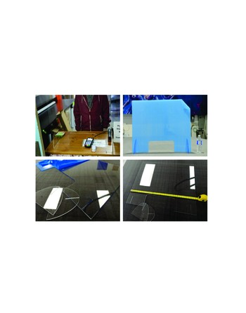 GLOBE 7650 Sneeze Guard Countertop Safety Shield, Full, 3mm Thick,  Countertop Shield 32x24" - Acrylic Plastic - [DefendUse.com]