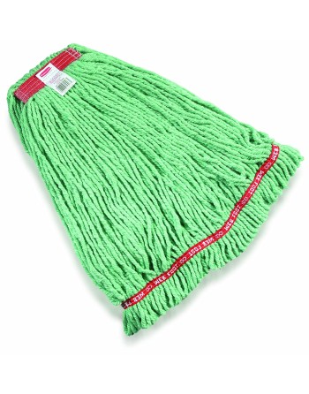 Rubbermaid FGA21206GR00 Web Foot Blend Shrinkless 20 oz. Green Wet Mop with 1" Headband - [Cleaning Supplies Canada Discounts] -