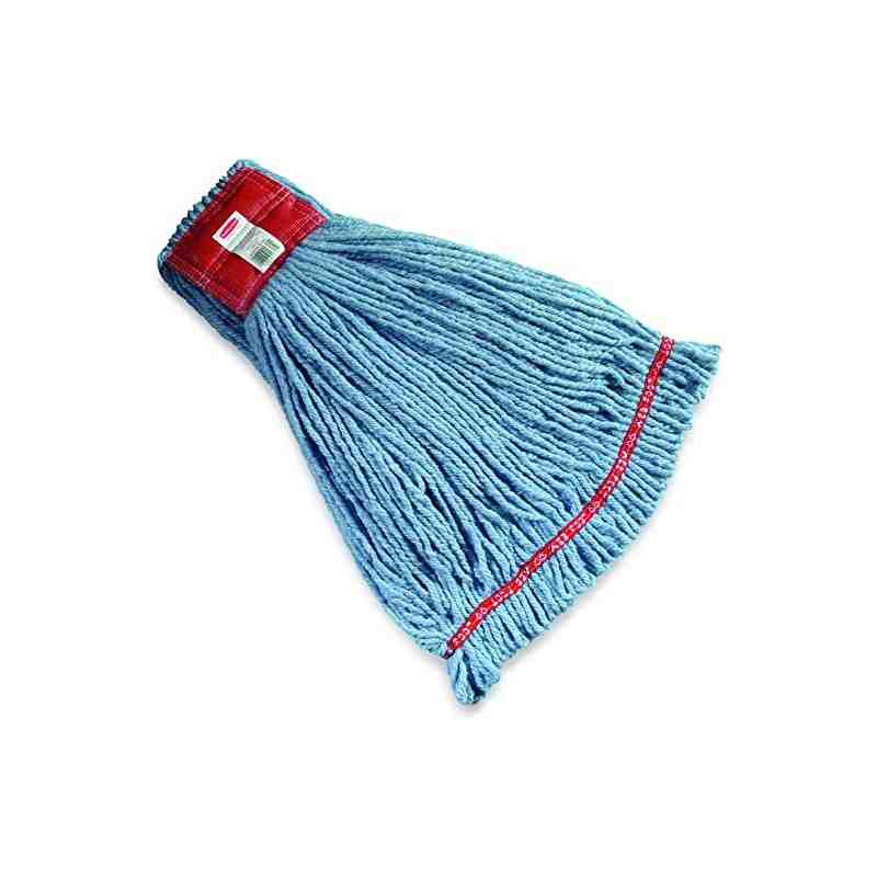 Rubbermaid FGA25106BL00 Web Foot Blend Shrinkless 16 oz. Blue Wet Mop with 5" Headband - [Cleaning Supplies Canada Discounts] - 