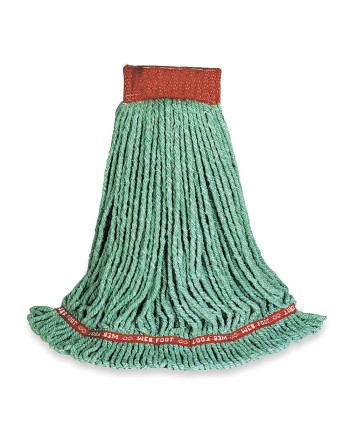 Rubbermaid FGA25106GR00 Web Foot Blend Shrinkless 16 oz. Green Wet Mop with 5" Headband - [Cleaning Supplies Canada Discounts] -