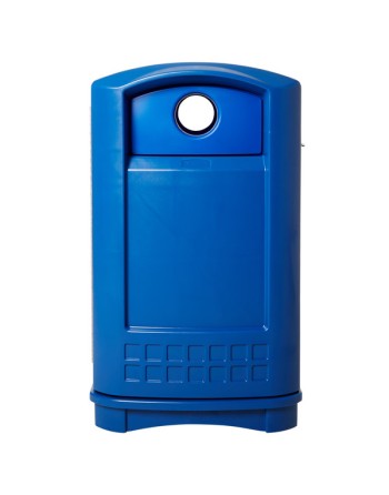 Rubbermaid FG396873BLUE Plaza Blue Bottle and Can Square Recycling Container 50 Gallon - [Cleaning Supplies Canada Discounts] - 
