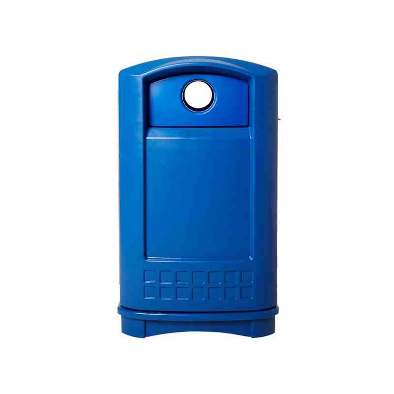 Rubbermaid FG396873BLUE Plaza Blue Bottle and Can Square Recycling Container 50 Gallon - [Cleaning Supplies Canada Discounts] - 