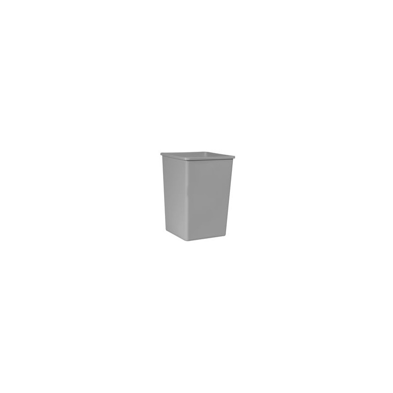 Rubbermaid FG395900GRAY Untouchable Gray Square Rigid Plastic Liner for FG917500 and FG917600 50 Gallon Containers - [DefendUse.