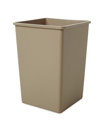Rubbermaid FG356988BEIG Untouchable 92 Qt. / 23 Gallon Beige Square Trash Can - [Cleaning Supplies Canada Discounts] - FG356988B