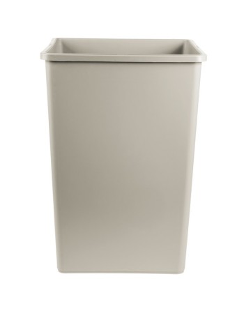 Rubbermaid FG356988GRAY Untouchable 92 Qt. / 23 Gallon Gray Square Trash Can - [Cleaning Supplies Canada Discounts] - FG356988GR
