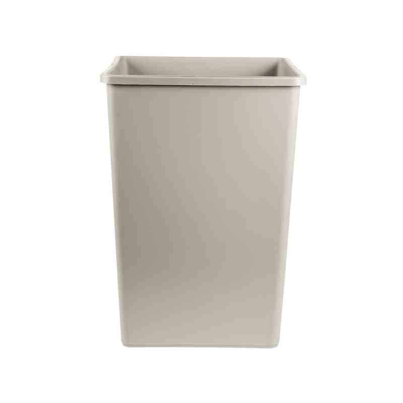 Rubbermaid FG356988GRAY Untouchable 92 Qt. / 23 Gallon Gray Square Trash Can - [Cleaning Supplies Canada Discounts] - FG356988GR