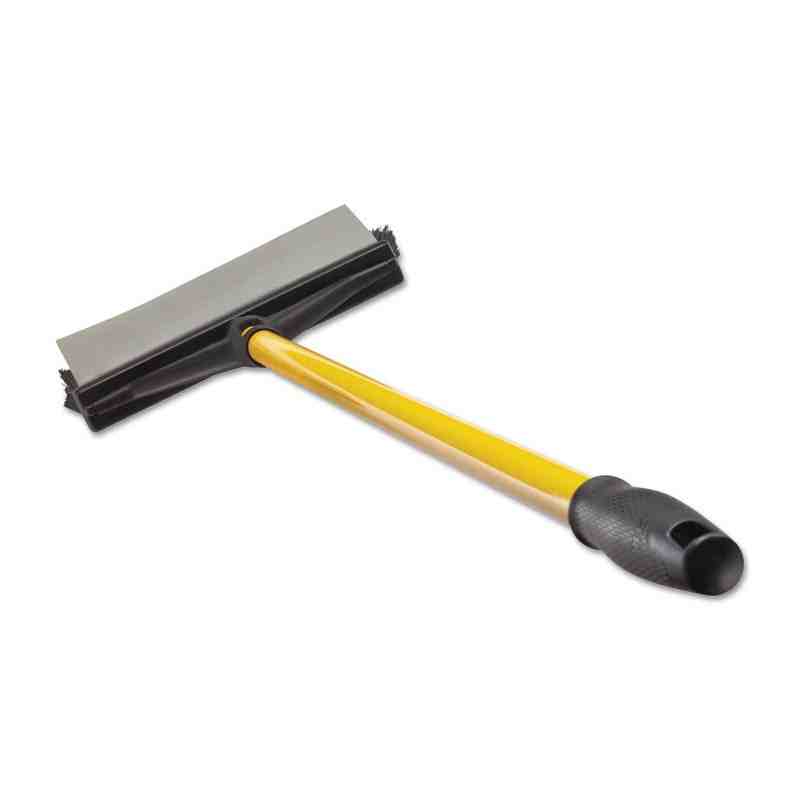 RUBBERMAID 2018807 Maximizer Broomgee™ Double-Sided Broom/Squeegee, 4-1/4", Straight Blade - [DefendUse.com] - 2018807 - Squeege