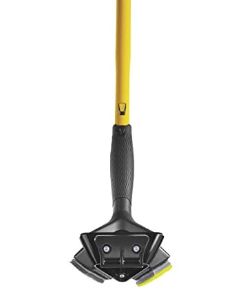 Rubbermaid Commercial Yellow Black Polypropylene Bristles Maximizer Push to Center Broom, 18 inch