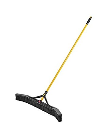 RUBBERMAID 2018730 Maximizer Push-to-Center Broom, 36", Fine, PVC Bristles - [DefendUse.com] - 2018730 - Brooms
